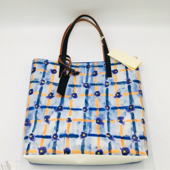 Marni Stylish Blue and Orange Tote Bag / Shopping Bag - Picture 2 of 12